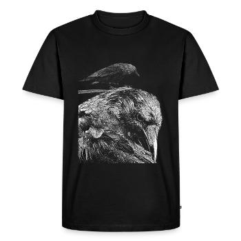 raven - Men's Premium Organic T-Shirt - black - Front - Nico (187cm)