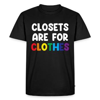 Closets Are For Clothes - Männer Premium Bio T-Shirt - Schwarz - Vorne - Nico (187cm)