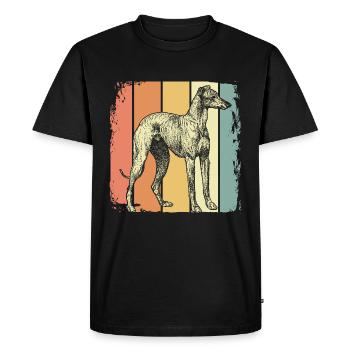 Dog Greyhounds - Men's Premium Organic T-Shirt - black - Front - Nico (187cm)