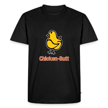 Butt poulet - T-shirt Premium bio Homme - noir - Devant - Nico (187cm)