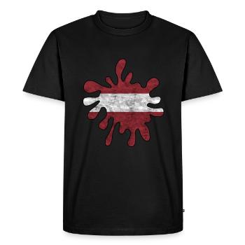 Drapeau national letton - T-shirt Premium bio Homme - noir - Devant - Nico (187cm)