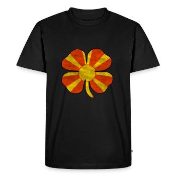 Drapeau national de Macédoine - T-shirt Premium bio Homme - noir - Devant - Nico (187cm)
