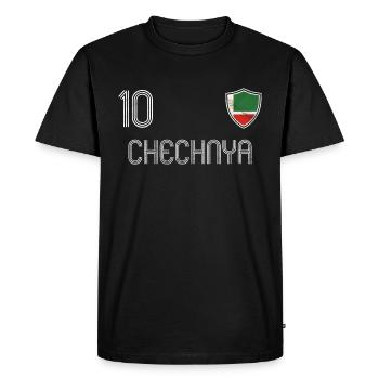 Chechnya Football Team - Men's Premium Organic T-Shirt - black - Front - Nico (187cm)