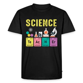 Science Teachers Regular Elements - Men's Premium Organic T-Shirt - black - Front - Nico (187cm)