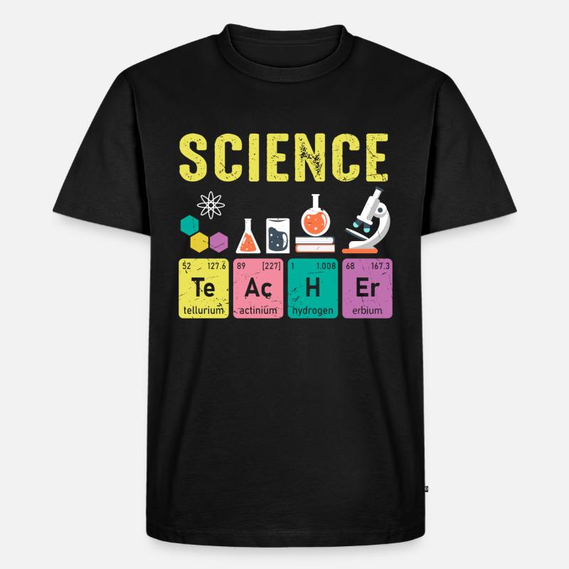 Science Teachers Regular Elements - Men's Premium Organic T-Shirt - black