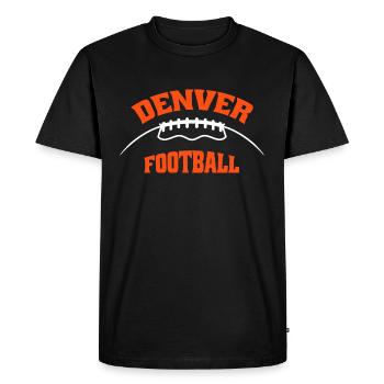 Denver Football - Men's Premium Organic T-Shirt - black - Front - Nico (187cm)