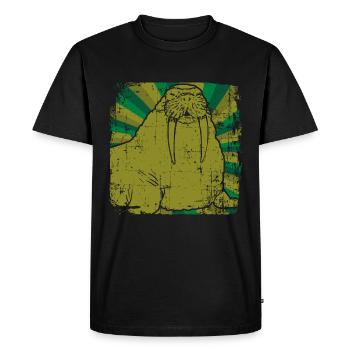 Animaux du phoque - T-shirt Premium bio Homme - noir - Devant - Nico (187cm)