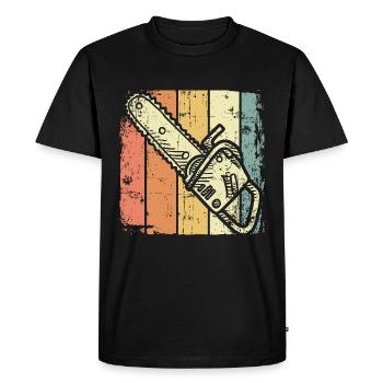 Förster Säge - T-shirt Premium bio Homme - noir - Devant - Nico (187cm)