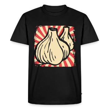 Ail - T-shirt Premium bio Homme - noir - Devant - Nico (187cm)