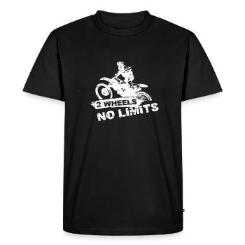 Dirt bike: moto sans limites, cross, cadeau - T-shirt Premium bio Homme - noir - Devant - Nico (187cm)