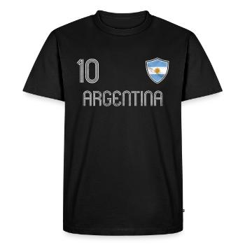 Argentine Équipe de football - T-shirt Premium bio Homme - noir - Devant - Nico (187cm)