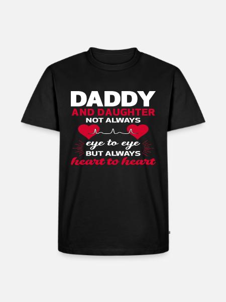 father and daughter - Men's Premium Organic T-Shirt - black