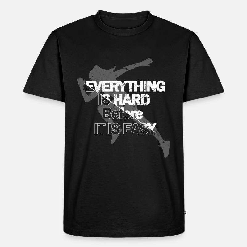 Runner - Männer Premium Bio T-Shirt - Schwarz