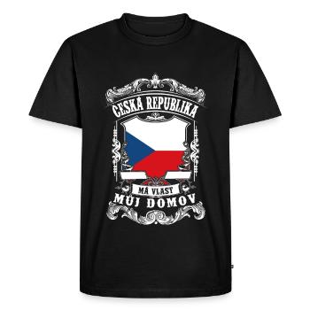Česká republika - Czech republic - Tschechien - T-shirt Premium bio Homme - noir - Devant - Nico (187cm)