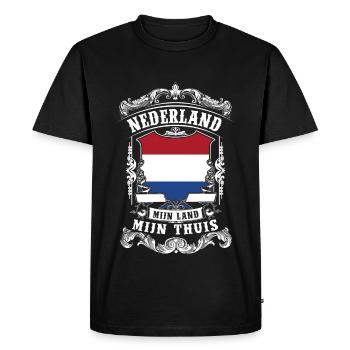 Nederland - Holland - Men's Premium Organic T-Shirt - black - Front - Nico (187cm)