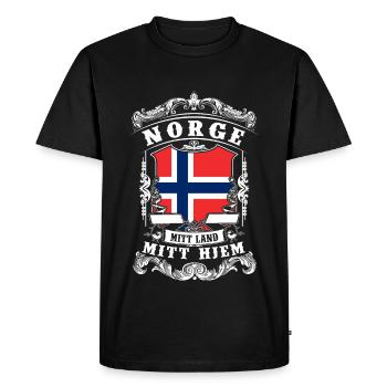 Norge - Norway - Norway - Men's Premium Organic T-Shirt - black - Front - Nico (187cm)