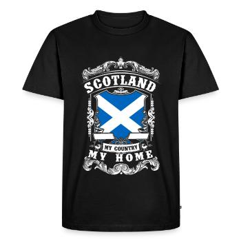 Scotland - My country - My home - T-shirt Premium bio Homme - noir - Devant - Nico (187cm)