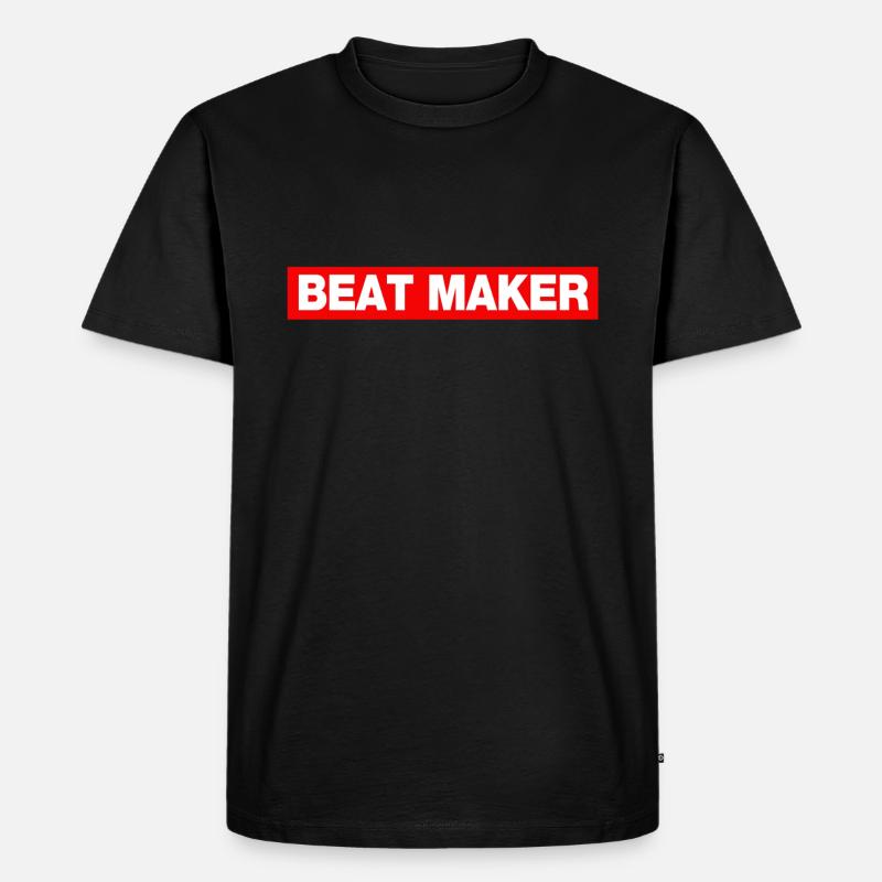 beat maker - Männer Premium Bio T-Shirt - Schwarz