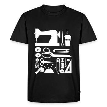 Sewing Sewing Shirt Yarn Sewing Sew funny tailor - Men's Premium Organic T-Shirt - black - Front - Nico (187cm)