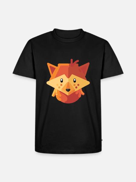 Sweet fox with freckles. Comic gift - Men's Premium Organic T-Shirt - black