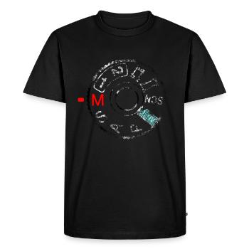 Shoot A7 manual (distressed) - Mediarena.com - Men's Premium Organic T-Shirt - black - Front - Nico (187cm)