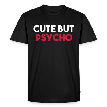 Mignon mais PSYCHO - T-shirt Premium bio Homme - noir - Devant - Nico (187cm)