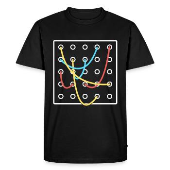 Modular Synthesizer Vintage Keyboard Analog - Men's Premium Organic T-Shirt - black - Front - Nico (187cm)