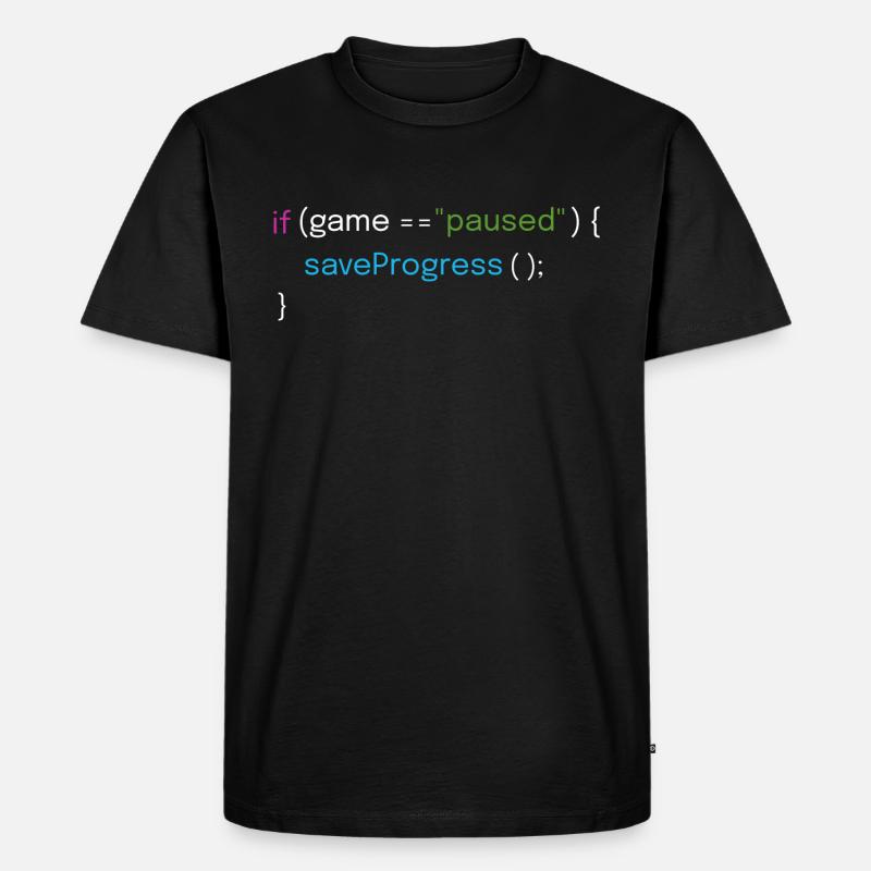 Gaming- und Coding-Design - Männer Premium Bio T-Shirt - Schwarz