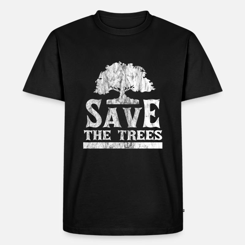 Save The Trees - Männer Premium Bio T-Shirt - Schwarz