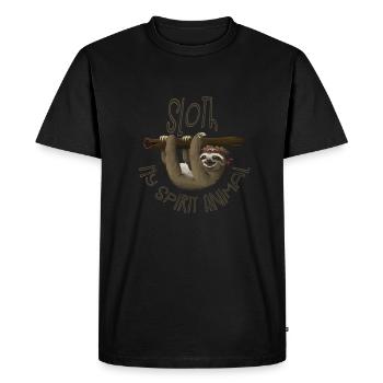 Sloth - My Spirit Animal - T-shirt Premium bio Homme - noir - Devant - Nico (187cm)
