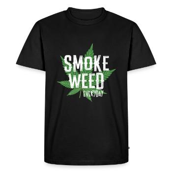Smoke Weed Everyday - Men's Premium Organic T-Shirt - black - Front - Nico (187cm)