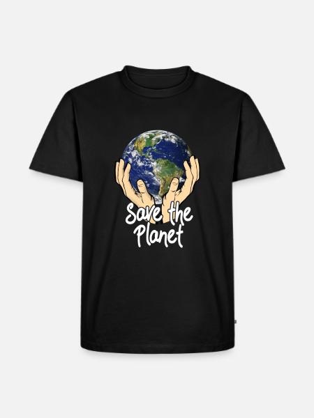 Save The Planet - Men's Premium Organic T-Shirt - black