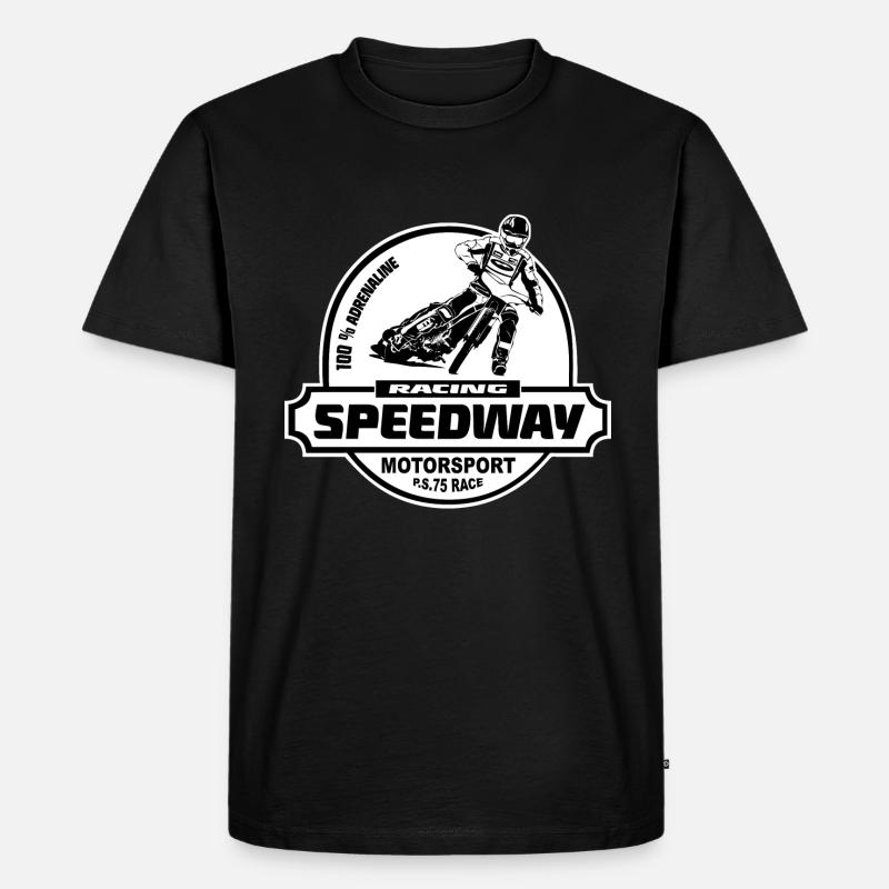 Speedway - Motorcycle Speedway - Männer Premium Bio T-Shirt - Schwarz