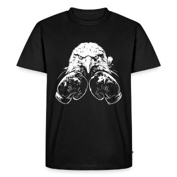 Eagle Boxing Fighter MMA - Men's Premium Organic T-Shirt - black - Front - Nico (187cm)
