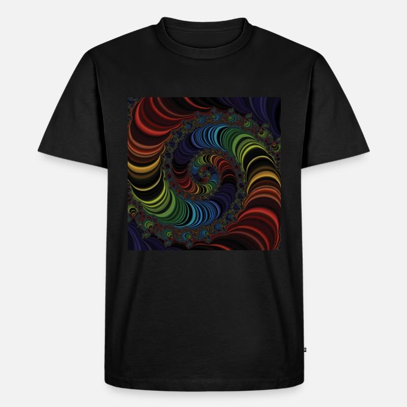 Fraktal #X4 - Männer Premium Bio T-Shirt - Schwarz