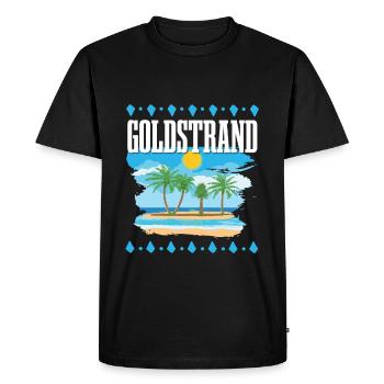 Golden Sands - Men's Premium Organic T-Shirt - black - Front - Nico (187cm)