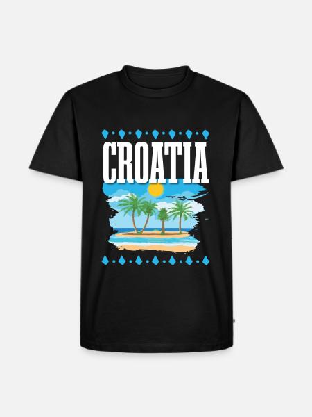 Croatia - Men's Premium Organic T-Shirt - black