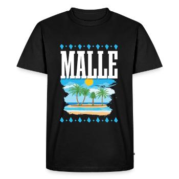 Malle - T-shirt Premium bio Homme - noir - Devant - Nico (187cm)