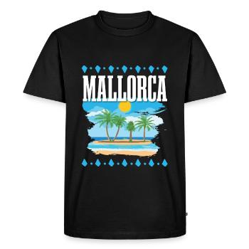 Majorque - T-shirt Premium bio Homme - noir - Devant - Nico (187cm)