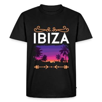 Ibiza - T-shirt Premium bio Homme - noir - Devant - Nico (187cm)