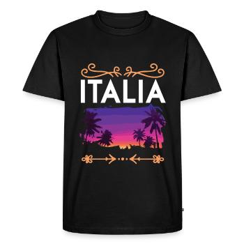 Italia - T-shirt Premium bio Homme - noir - Devant - Nico (187cm)