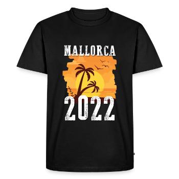 Mallorca 2022 Palm Trees - Men's Premium Organic T-Shirt - black - Front - Nico (187cm)