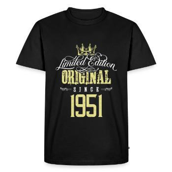 Édition limitée 1951 - T-shirt Premium bio Homme - noir - Devant - Nico (187cm)