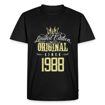 Édition limitée 1988 - T-shirt Premium bio Homme - noir - Devant - Nico (187cm)