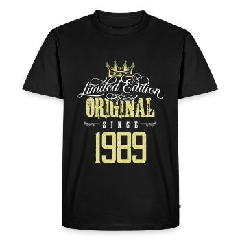 Édition limitée 1989 - T-shirt Premium bio Homme - noir - Devant - Nico (187cm)