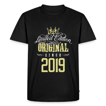 Édition limitée 2019 - T-shirt Premium bio Homme - noir - Devant - Nico (187cm)