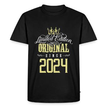 Édition limitée 2024 - T-shirt Premium bio Homme - noir - Devant - Nico (187cm)
