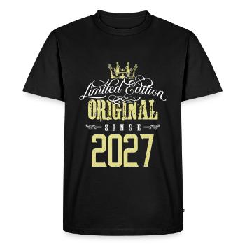 Édition limitée 2027 - T-shirt Premium bio Homme - noir - Devant - Nico (187cm)