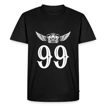 99 Couronne numérique - T-shirt Premium bio Homme - noir - Devant - Nico (187cm)