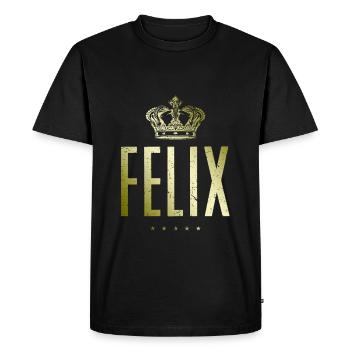 Felix - T-shirt Premium bio Homme - noir - Devant - Nico (187cm)